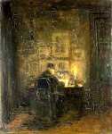 Jozef Israлls - An Old Man writing by Candlelight